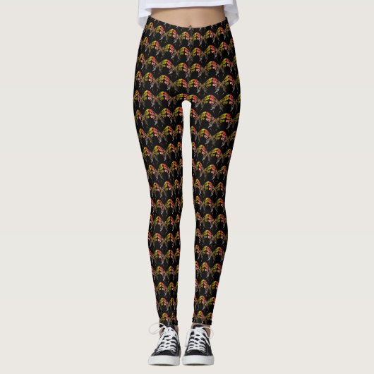 Leggings Légumineuses à papillon (Devant)