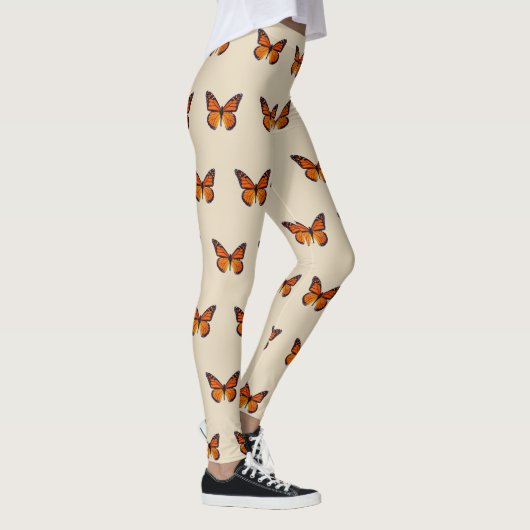Leggings Légumineuses à papillon orange (Droite)