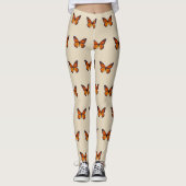 Leggings Légumineuses à papillon orange (Devant)