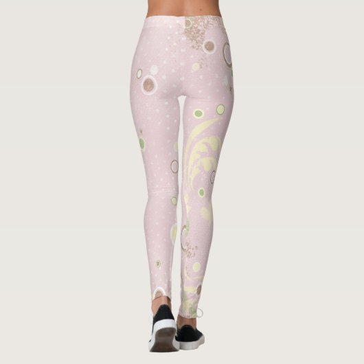 Leggings Légumineuses à papillon rose (Dos)