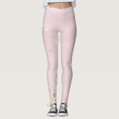 Leggings Légumineuses à papillon rose (Devant)
