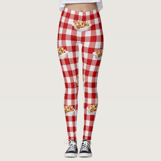 Leggings légumineuses à poutine plaid (Devant)