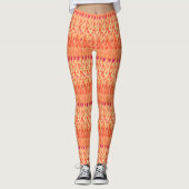 Leggings Légumineuses à soleil orange (Devant)