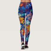 Leggings Légumineuses à thème fleuri (Dos)