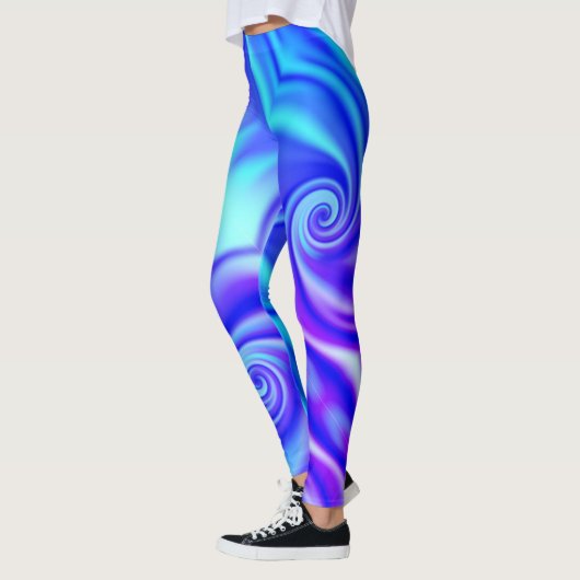 Leggings légumineuses à vortex bleu (Gauche)