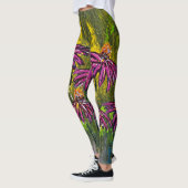 Leggings Légumineuses Abstraites de coneflower (Gauche)
