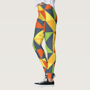 Leggings Légumineuses abstraites géométriques