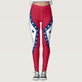Leggings Légumineuses avec drapeau de l'État de l'Arkansas, (Devant)