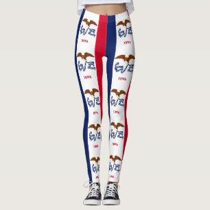 Leggings Légumineuses avec drapeau de l'État de l'Iowa, Éta