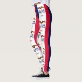 Leggings Légumineuses avec drapeau de l'État de l'Iowa, Éta (Gauche)