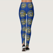 Leggings Légumineuses avec drapeau de l'État du Nebraska, É (Dos)