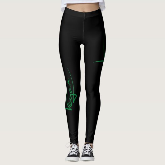 Leggings Légumineuses avec signature végétale (Devant)