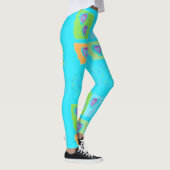 Leggings Légumineuses Bleues Avec Coeurs (Droite)