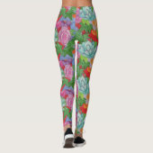 Leggings Légumineuses d'aquarelle florale Pantalon Abstrait (Dos)