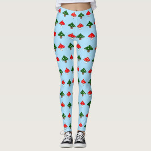 Leggings Légumineuses de champignons de la fête bleue