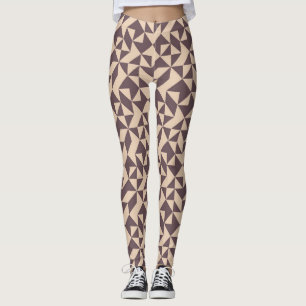 Leggings Légumineuses de conception au chocolat pour femmes