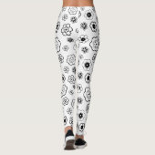 Leggings légumineuses de fleurs de dessin animé (Dos)