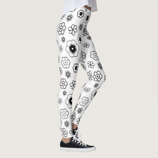 Leggings légumineuses de fleurs de dessin animé (Droite)
