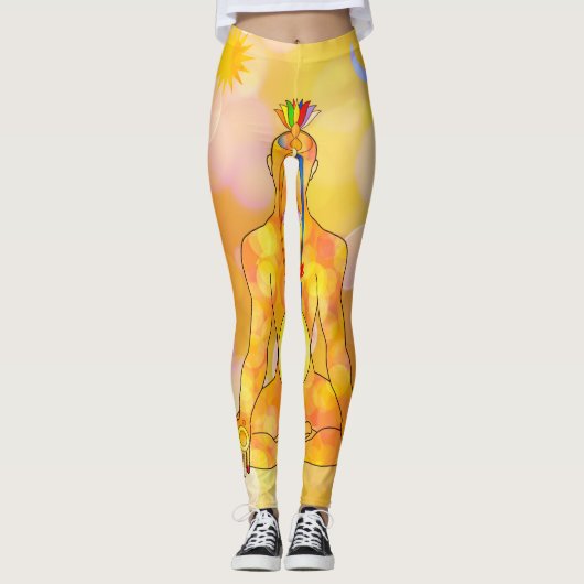 Leggings Légumineuses de méditation de Chakra (Devant)