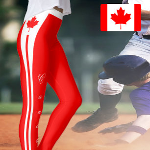 Leggings Légumineuses de mode canadiennes, Drapeau canadien