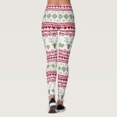 Leggings Légumineuses de Noël/Flammes de neige, Coeurs et r (Dos)