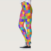 Leggings légumineuses de puzzle autiste (Gauche)