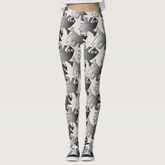 Leggings légumineuses de tessellation de grenouille (Devant)