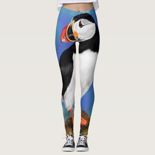 Leggings Légumineuses d'oiseaux de l'Atlantique - Peinture (Devant)