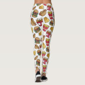 Leggings Légumineuses du Motif Fast Food (Dos)