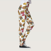 Leggings Légumineuses du Motif Fast Food (Droite)