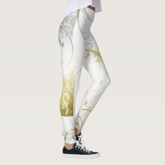 Leggings Légumineuses en or et en eau
