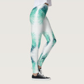 Leggings Légumineuses feuilles de palmier vert (Droite)