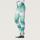 Leggings Légumineuses feuilles de palmier vert (Gauche)