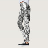 Leggings Légumineuses florales avec effet stylo (Gauche)