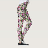 Leggings Légumineuses florales tropicales (rose) (Droite)