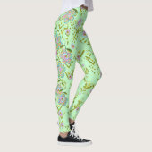 Leggings Légumineuses florales vertes (Droite)
