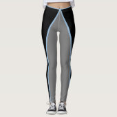 Leggings Légumineuses Gris Noir et Légendes Bleues (Devant)