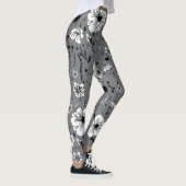 Leggings Légumineuses grises florales (Droite)