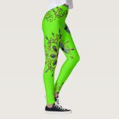 Leggings légumineuses longues en or vert citron (Droite)