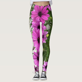 Leggings Légumineuses marguerites violettes