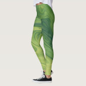Leggings légumineuses motifs à texture liquide verte (Gauche)
