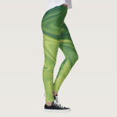 Leggings légumineuses motifs à texture liquide verte (Droite)