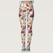 Leggings Légumineuses Motifs de champignons (Devant)