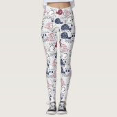 Leggings Légumineuses Motifs de poisson mignonnes (Devant)