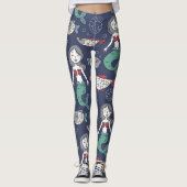 Leggings Légumineuses Motifs mignonnes de sirène (Devant)