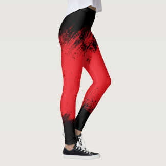 Leggings Légumineuses noires et rouges