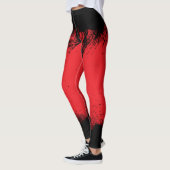 Leggings Légumineuses noires et rouges (Gauche)