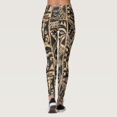 Leggings Légumineuses polynésiennes de tatouage (Dos)