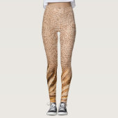 Leggings Légumineuses pour femmes Blé sur Burlap Sack Count (Devant)