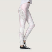 Leggings Légumineuses pour femmes Effet de marbre rose et g (Droite)